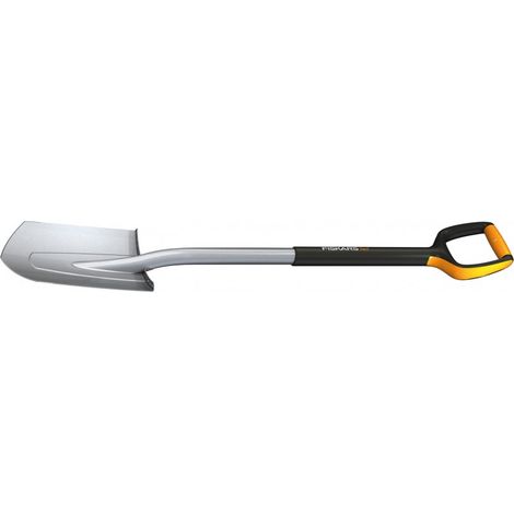 Pala de jardín, Borde puntiagudo para suelos duros, longitud: 108 cm, Negro/Naranja, 1003684
