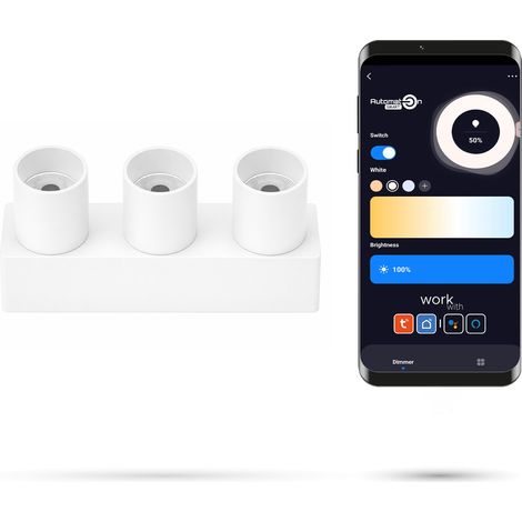 Tuya Spot Zigbee Spotlight Bianco 6W 3XD6 per binari SLIM TRACK e FiberFLEX 48VDC Dimmerabile 3000-6000K (1/5)