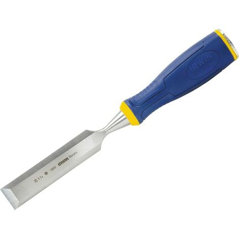 1 - Ciseau à bois - Lame forgée - Résistant aux chocs - Pour menuiserie et travail du bois - Manche ergonomique - Acier laqué - 25 mm