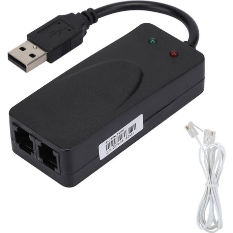 Faxmodem Dual-Port USB 2.0 56K Externer Modemtreiber für Win 7/Win 8/Win 10/Win XP (1/5)