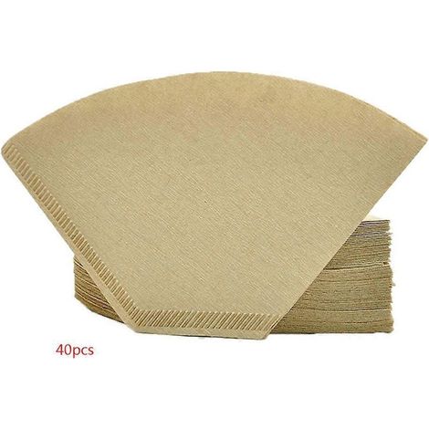 Papier filtre en forme de "V" pour machine à expresso, cafetière à piston et moka, feuille de filtration (1/4)