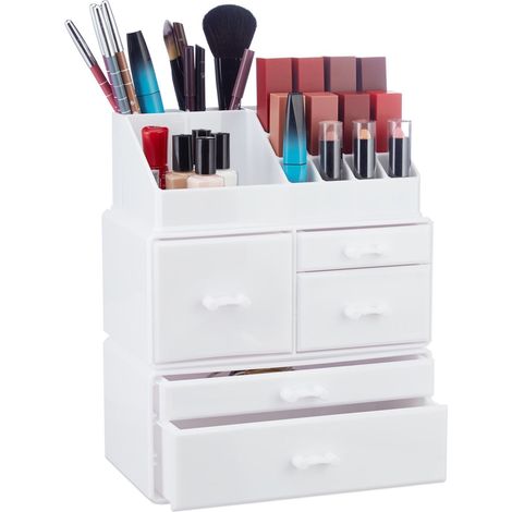 Almacenamiento de maquillaje en acrilico con 21 compartimentos