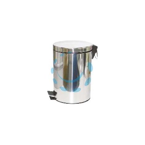 PATTUMIERA IN ACCIAIO INOX CON PEDALE - lt.5 cm.20,5x27,8h.