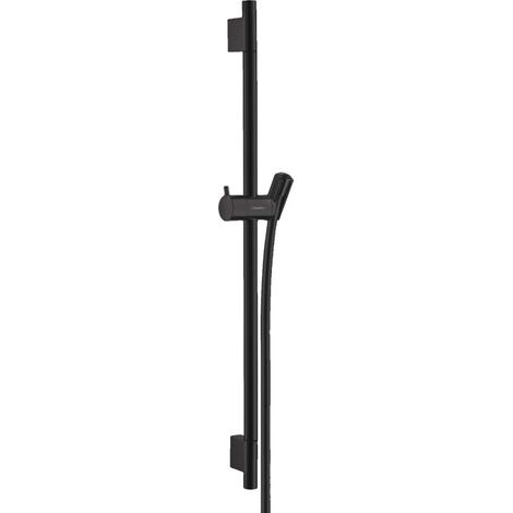 Hansgrohe Unica Barre de douche S Puro 65 cm avec flexible de douche, Noir mat (28632670)