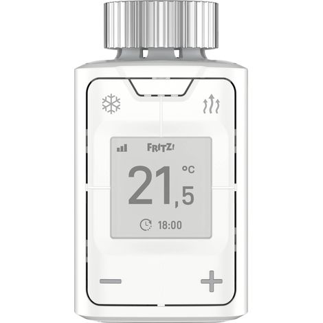 AVM FritzDECT 302 - Régulateur de Radiateur intelligent pour le réseau domestique, pour économiser l'énergie, pour tous les types de vannes de radiateur et FritzBox avec base DECT, FritzOS à partir de (1/5)