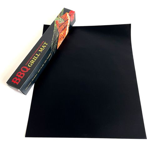 Feuille Teflon,BBQ Grill Mat Antiadhésif, Set de 5Tapis Cuisson Barbecue 40x33 CM, Feuilles de Cuisson Réutilisable et Résistant à La Chaleur pour Amateur de Barbecue à Gaz (Noir) (1/5)