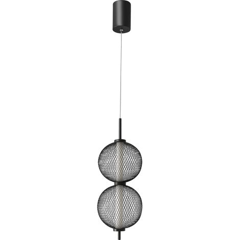 Suspension noire cage métal LED 10W Puma Candellux (1/5)