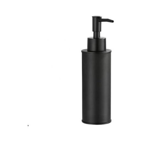 Round Black Soap Dispenser on Elegant Stand for Shampoo and Soap, For Bathroom and Kitchen (1/5)