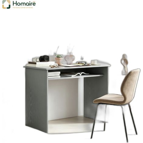 Schreibtisch aus grauer Spanplatte 50 x 50 x 74 cm HOMAIRE (1/5)