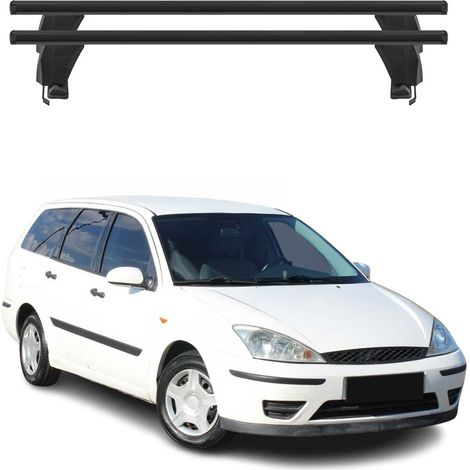 OMAC Dachträger Querträger Alu für Ford Focus I Turnier 1998-2005 – Abschließbar – T-Nut – City-Crash-getestet – Max. 50 kg Schwarz (1/5)