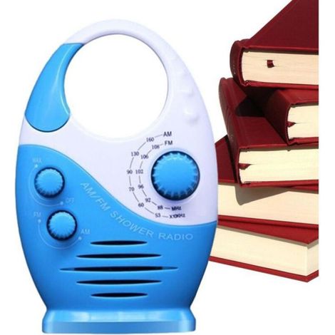 Radio Étanche AM FM - Haut-Parleur Portable pour Salle De Bain Plage Piscine Extérieur - 40 mm - 2 Piles AA (1/5)