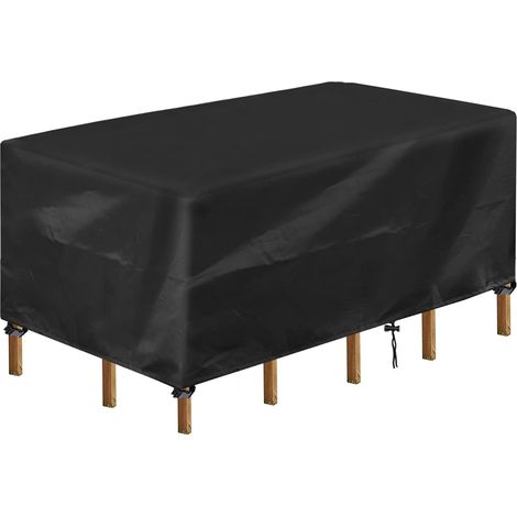Rechteckige Gartentischdecke, geeignet für Gartenmöbel, wasserdicht und UV-beständig, aus 420D Oxford-Gewebe, passend für Gartentische und -stühle (170 x 94 x 70 cm).