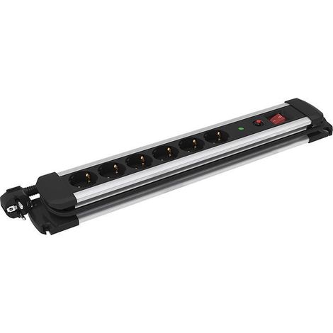 Base Múltiple Extrapower 6 Enchufes Tipo F Schuko 1.5m SIMON BM539225 Negro (1/3)