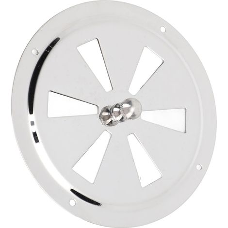 Bouche d'aération marine ronde en acier inoxydable 304 avec poignée centrale, grille papillon orientable pour bateau, diamètre 12,7 cm, couvercle de ventilation cabine (1/5)