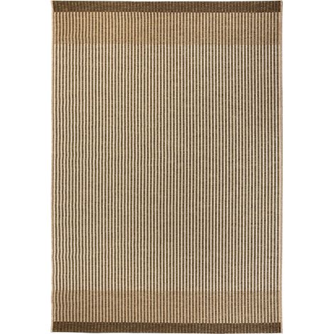 Tapis d'Extérieur et Intérieur en Polypropylène Résistant aux UV et Humidité Naturel 160 x 230 cm - PANGIVO