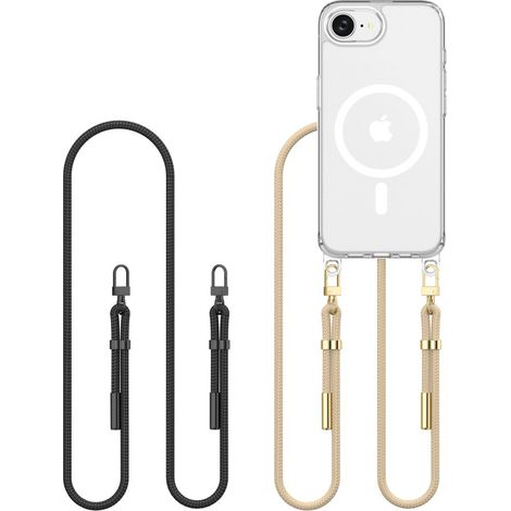 Tech-Protect FlexAir Kette MagSafe iPhone 16E Schwarz & Taupe (1/5)