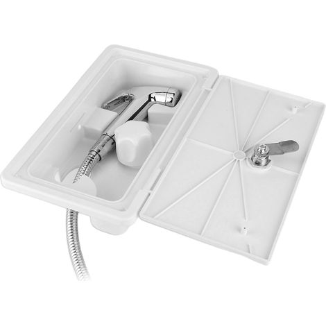 Mitigeur de douche extérieur à inverseur chaud-froid, kit avec 2 clés, pour bateau, camping-car, caravane et marine. (1/5)