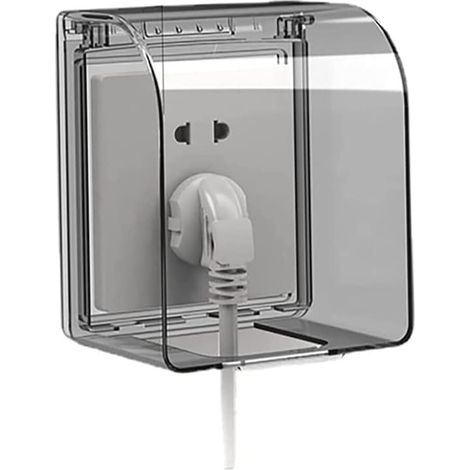 Boîtier de protection pour prise extérieure, étanche aux intempéries, dimensions 12,2x10,8x7,3 cm, enveloppe de sécurité pour prise électrique, résistant aux UV et à l'humidité, cache-prise robuste po
