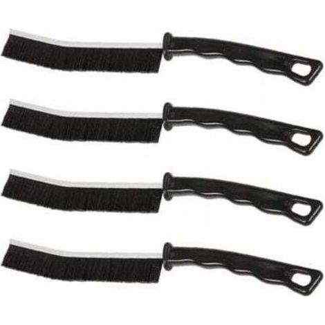 Lot de 4 brosses de nettoyage pour joints, brosse interstices salle de bain, carrelage, fenêtres, cuisine et toilettes à poils durs (1/5)