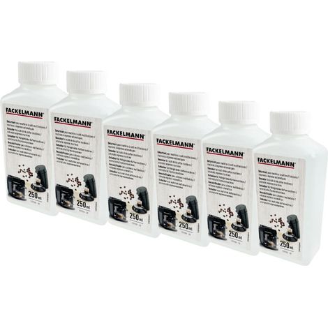 Ensemble de 6 Détartrants liquide pour machine à expresso et multi boisson 25 cl Fackelmann Petit Déjeuner