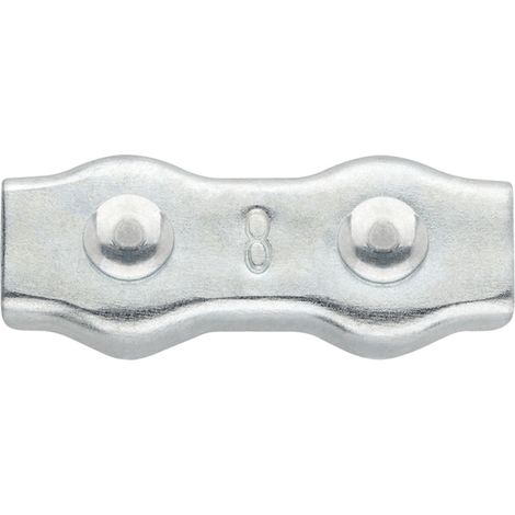 Serre-câble plat double - Zingué Ø5 - Boite de 50 (1/2)