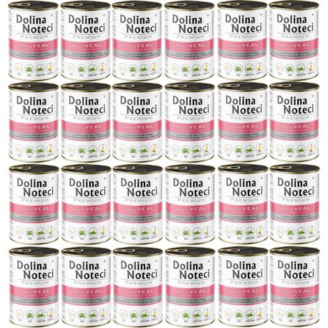 DOLINA NOTECI Premium Rico en ternera con guisantes - comida h煤meda para perros - 24x400g (1/2)