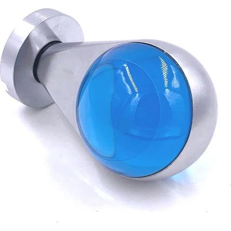 POMOLO OLIVARI INFINITY CROMO OPACO VETRO AZZURRO (1/3)