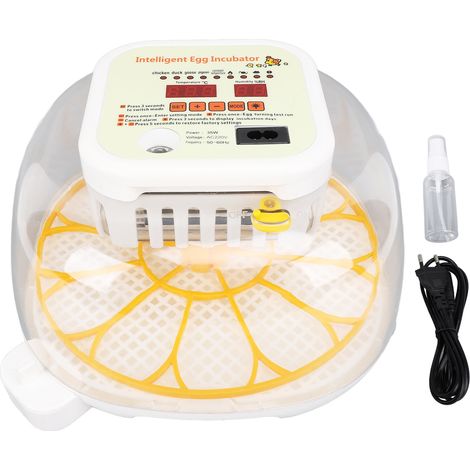Incubateur de 12 œufs, affichage LED, contrôle de la température, rotation automatique, multifonctionnel pour poules, œufs de caille, prise ue, 220V (1/5)