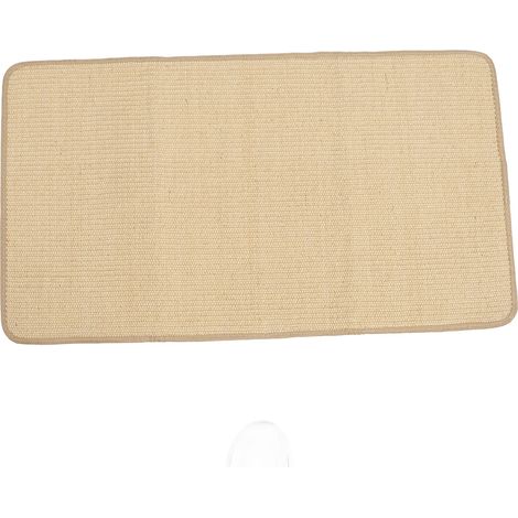 Tapis à griffer pour chat, protège votre canapé, résistant à l'usure, en sisal horizontal, avec fermeture auto-agrippante au dos, 50 x 90 x 2 cm / 19,7 x 35,4 x 0,8 po (1/5)