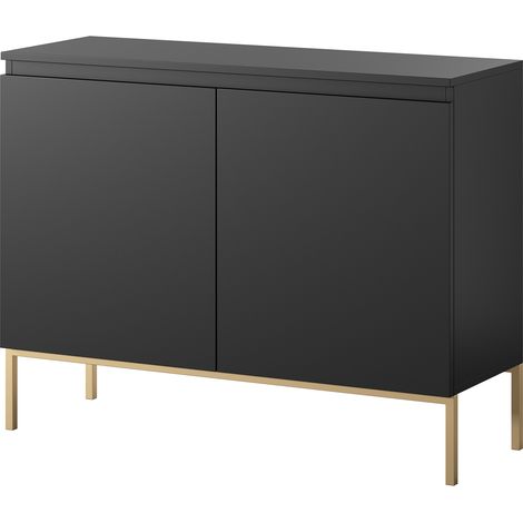 Selsey Bemmi - Sideboard Kommode 2-türig, Schwarz, 100 cm (1/5)