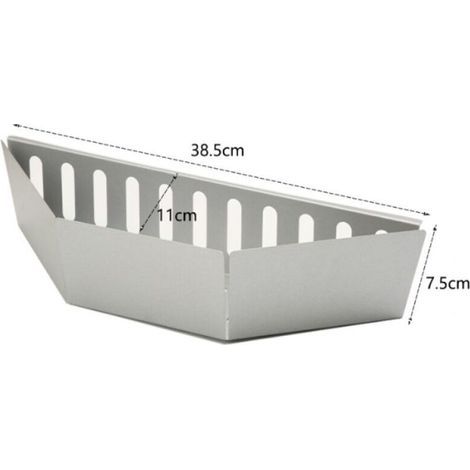 Lot de 2 paniers à charbon de bois pour barbecue - Pour camping et hayon - Design zingué (1/3)