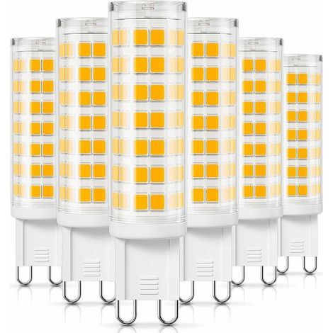 XEPHO Lot De 5 Ampoules Led G9, 6 W 550 Lm Blanc Neutre 4000K, Remplacement Pour Ampoules Halogènes 50 W 60 W, Angle De Faisceau Sans Scintillement À 360°, Non Dimmable Ac 220-240 V