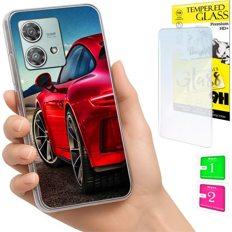 Custodia per Motorola Edge 40 Neo Photo Cover Case Back Case + Vetro 9H (1/5)