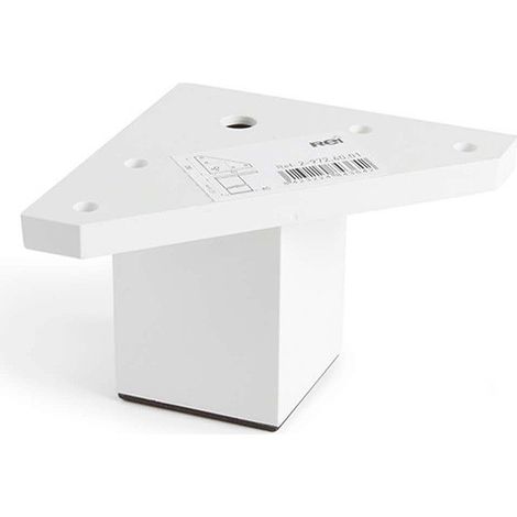 Gamba angolare quadrata in ABS bianco mod.972. 4,2x4,2x6 cm REI (1/4)