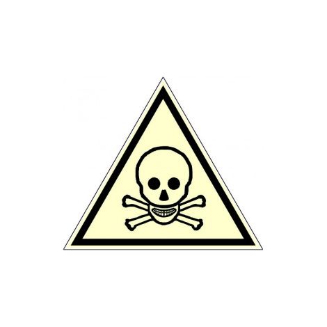 Panneau photoluminescent Danger de mort - Rigide Triangle 300mm - 4209036