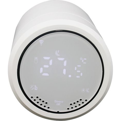 hygromètre-Vanne Radiateur Intelligent ZigBee 3.0 TRV - Thermostat Programmable avec App Smart Life et Contrôle Vocal pour Maison (Sans Batterie) (1/4)