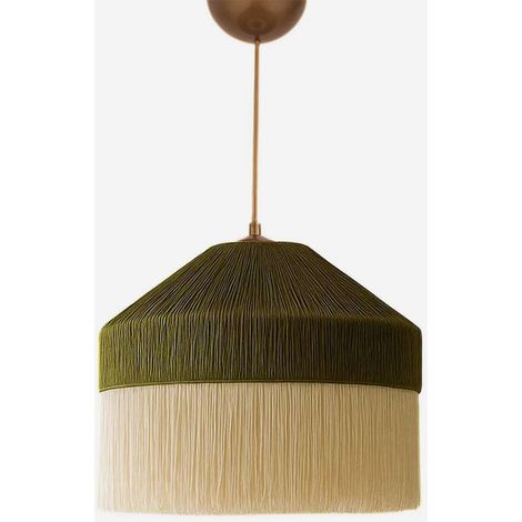Hängelampe aus Raffia und Makramee Ivernia (1/3)