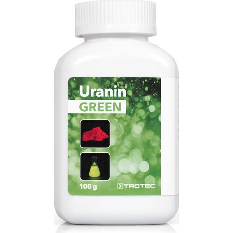 Trotec – Poudre de fluorescéine verte 100 g – Soluble dans l'eau – Traceur pour fuites et contrôle d'étanchéité – Fluorescente sous UV