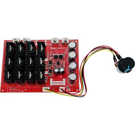 Regolatore del motore, regolatore di velocità del motore CC PWM 10-50V 60A Driver HHO Modulo di controllo PWM Controllo remoto ad alta potenza