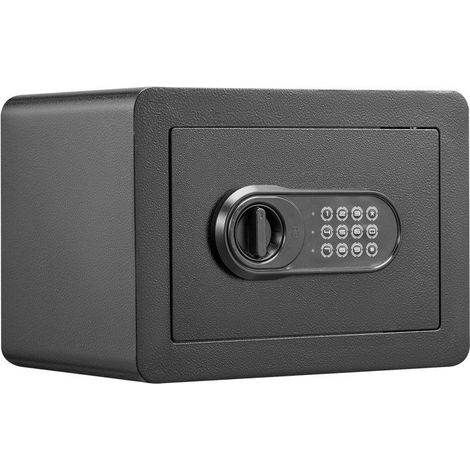 Coffre-fort numérique argent - 14 L - 350 x 250 x 250 mm - Double verrouillage - Mot de passe et clé (1/5)