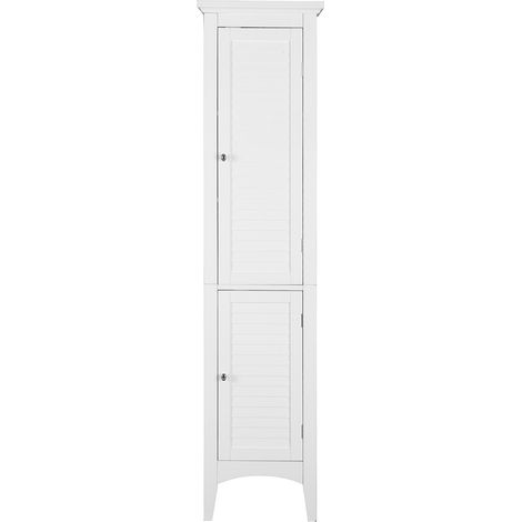 Teamson Home Mobile Bagno Colonna Arredi Legno Armadietto Bianco ELG-588