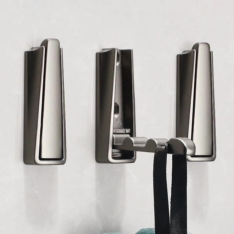 Adhesivos de pared con ganchos ocultos preperforados, ideales para colgar llaves, bolsos y adornos (juego de 3). (1/5)