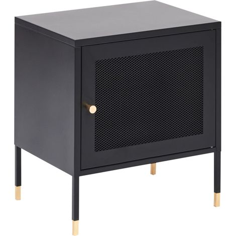 Bedside Table OSSETT Metal Black