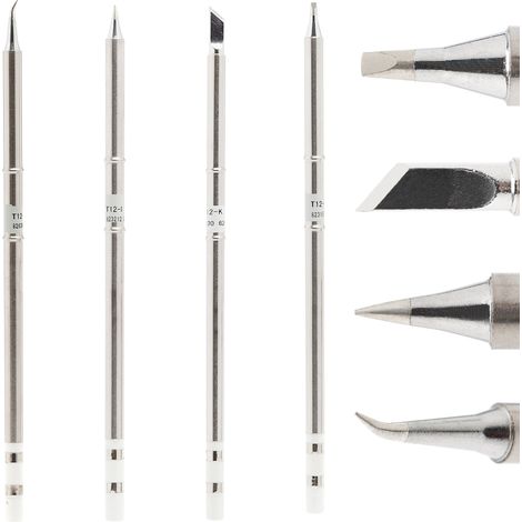 Set mit 4 T12-Spitzen mit Heizelement für OSS TEAM YIHUA SUGON JBC Lötkolben