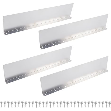 Lot De 4 Gouttières Droites en Aluminium pour Gouttières, Mini Gouttières pour Abris, Bande De Toit pour Gouttière, Gouttière pour Abri De Jardin Carport Terrasse (1/5)
