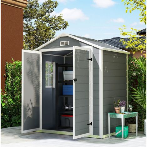 Gartenschuppen abschließbar mit Fenster 183x134x210 cm OKMYHOME (1/4)