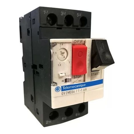 Telemecanique GV2ME06 Motor circuit breaker 1 to 1.6A 3P
