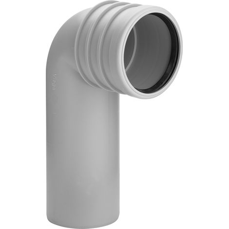 Coude de raccordement WC 3816.1 en DN90, plastique gris