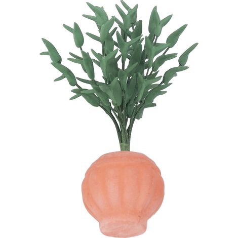Bonsaï à l'échelle 1:12 pour maisons de poupées, jolie plante miniature simulée en pot avec feuilles, un modèle pour décorer un jardin de maison de poupée. (1/5)