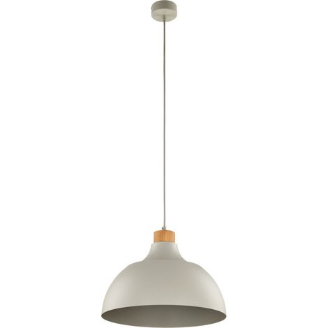 [GEBRAUCHT] B-Ware Envostar Hängeleuchte Kaitt Holzdetail Ø 34 cm beige Deckenlampe Lampe Leuchte (1/2)